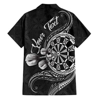 Personalised Niue Darts Masters Family Matching Off Shoulder Maxi Dress and Hawaiian Shirt Tribal Hiapo Dartboard LT03 - Polynesian Pride