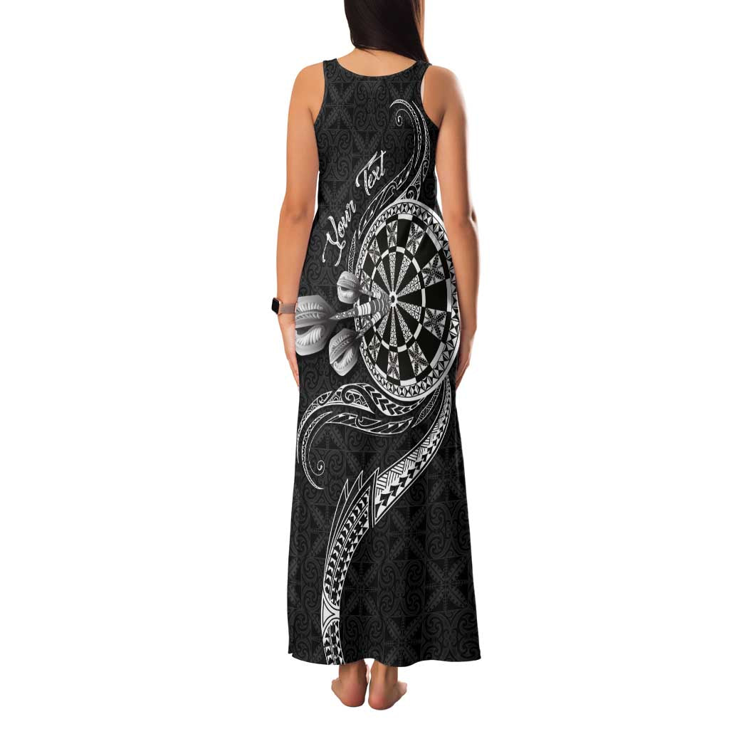Personalised Niue Darts Masters Family Matching Tank Maxi Dress and Hawaiian Shirt Tribal Hiapo Dartboard LT03 - Polynesian Pride