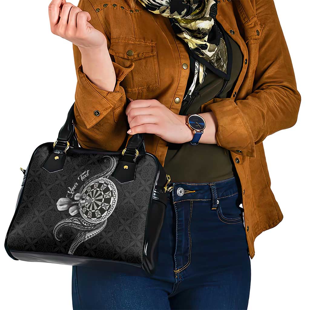 Personalised Niue Darts Masters Shoulder Handbag Tribal Hiapo Dartboard - Polynesian Pride