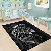Personalised New Zealand Aotearoa Darts Masters Area Rug Tribal Silver Fern and Ta Moko Dartboard - Polynesian Pride