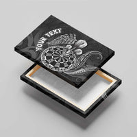 Personalised New Zealand Aotearoa Darts Masters Canvas Wall Art Tribal Silver Fern and Ta Moko Dartboard - Polynesian Pride