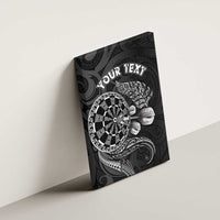 Personalised New Zealand Aotearoa Darts Masters Canvas Wall Art Tribal Silver Fern and Ta Moko Dartboard - Polynesian Pride