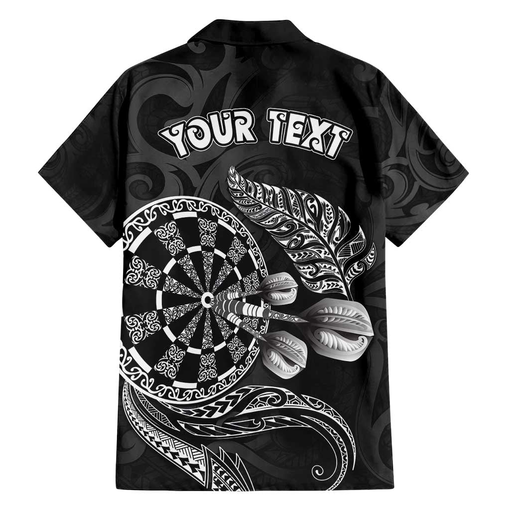 Personalised New Zealand Aotearoa Darts Masters Family Matching Tank Maxi Dress and Hawaiian Shirt Tribal Silver Fern and Ta Moko Dartboard LT03 - Polynesian Pride