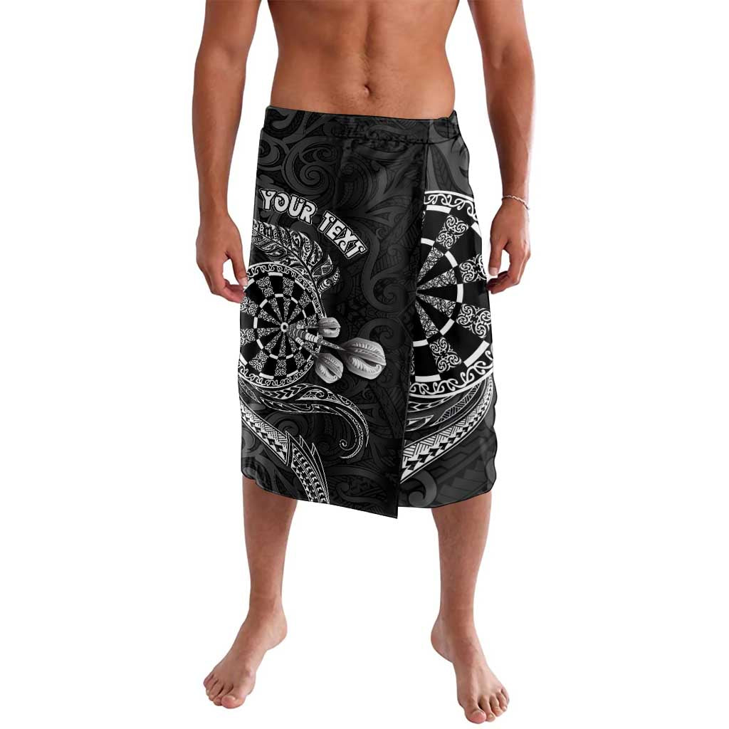 Personalised New Zealand Aotearoa Darts Masters Lavalava Tribal Silver Fern and Ta Moko Dartboard - Polynesian Pride