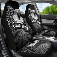 Personalised New Zealand Aotearoa Darts Masters Car Seat Cover Silver Fern and Maori Spirit LT03 - Polynesian Pride