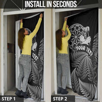 Personalised New Zealand Aotearoa Darts Masters Door Cover Silver Fern and Maori Spirit LT03 - Polynesian Pride