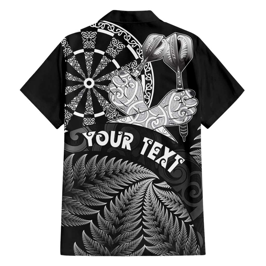 Personalised New Zealand Aotearoa Darts Masters Family Matching Short Sleeve Bodycon Dress and Hawaiian Shirt Silver Fern and Maori Spirit LT03 - Polynesian Pride