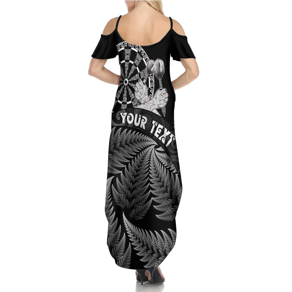 Personalised New Zealand Aotearoa Darts Masters Family Matching Summer Maxi Dress and Hawaiian Shirt Silver Fern and Maori Spirit LT03 - Polynesian Pride