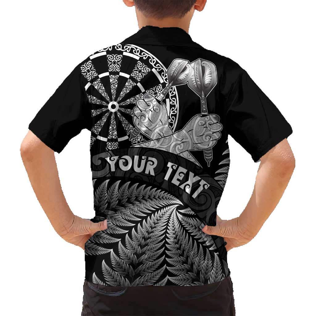 Personalised New Zealand Aotearoa Darts Masters Family Matching Tank Maxi Dress and Hawaiian Shirt Silver Fern and Maori Spirit LT03 - Polynesian Pride