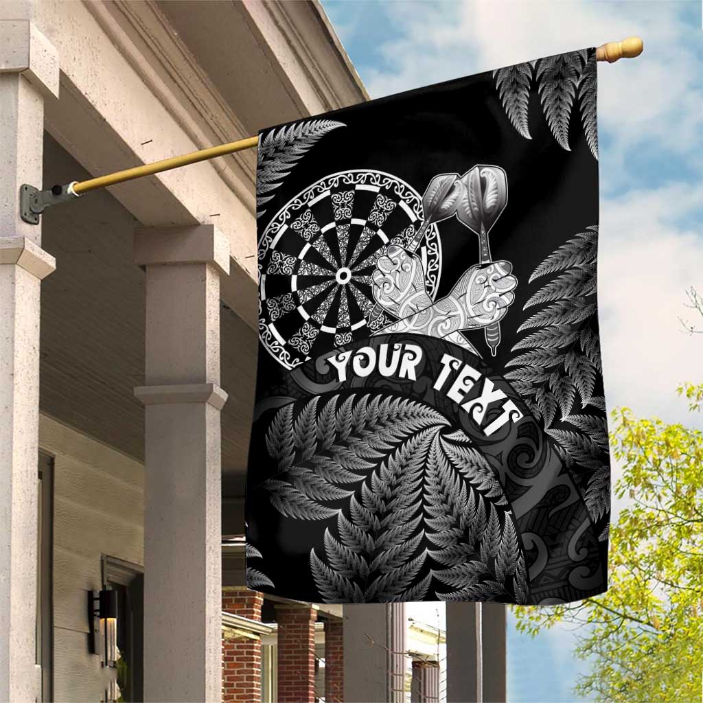 Personalised New Zealand Aotearoa Darts Masters Garden Flag Silver Fern and Maori Spirit - Polynesian Pride
