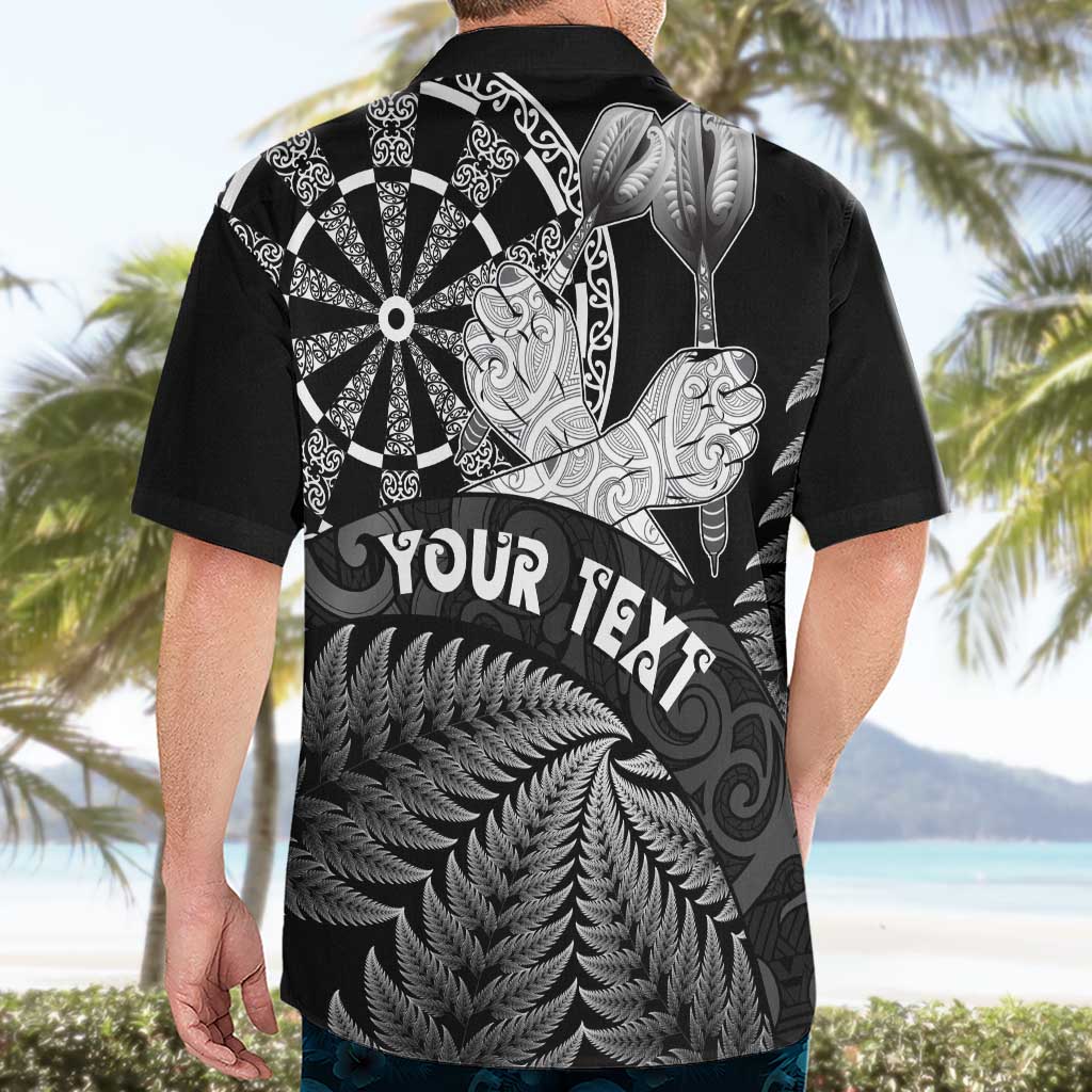 Personalised New Zealand Aotearoa Darts Masters Hawaiian Shirt Silver Fern and Maori Spirit LT03 - Polynesian Pride