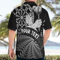 Personalised New Zealand Aotearoa Darts Masters Hawaiian Shirt Silver Fern and Maori Spirit LT03 - Polynesian Pride