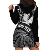 Personalised New Zealand Aotearoa Darts Masters Hoodie Dress Silver Fern and Maori Spirit LT03 - Polynesian Pride