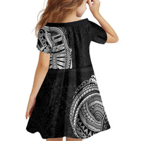 Traditional Polynesian Art Tattoos Family Matching Off Shoulder Maxi Dress and Hawaiian Shirt Black Color LT03 - Polynesian Pride