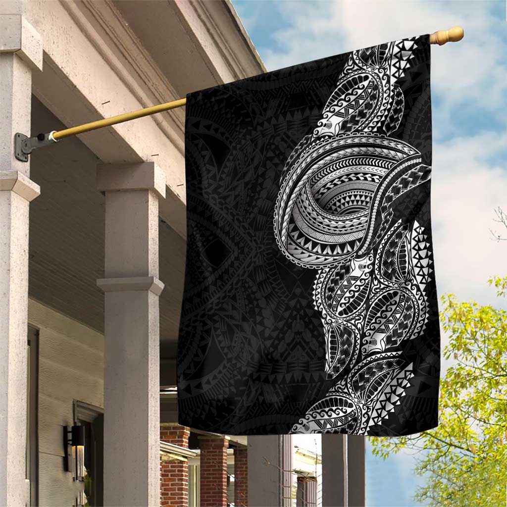 Traditional Polynesian Art Tattoos Garden Flag Black Color LT03 House Flag Black - Polynesian Pride