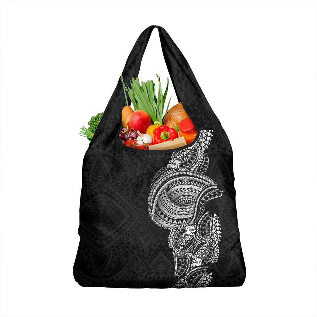 Traditional Polynesian Art Tattoos Grocery Bag Black Color LT03 1-pack One Size Black - Polynesian Pride