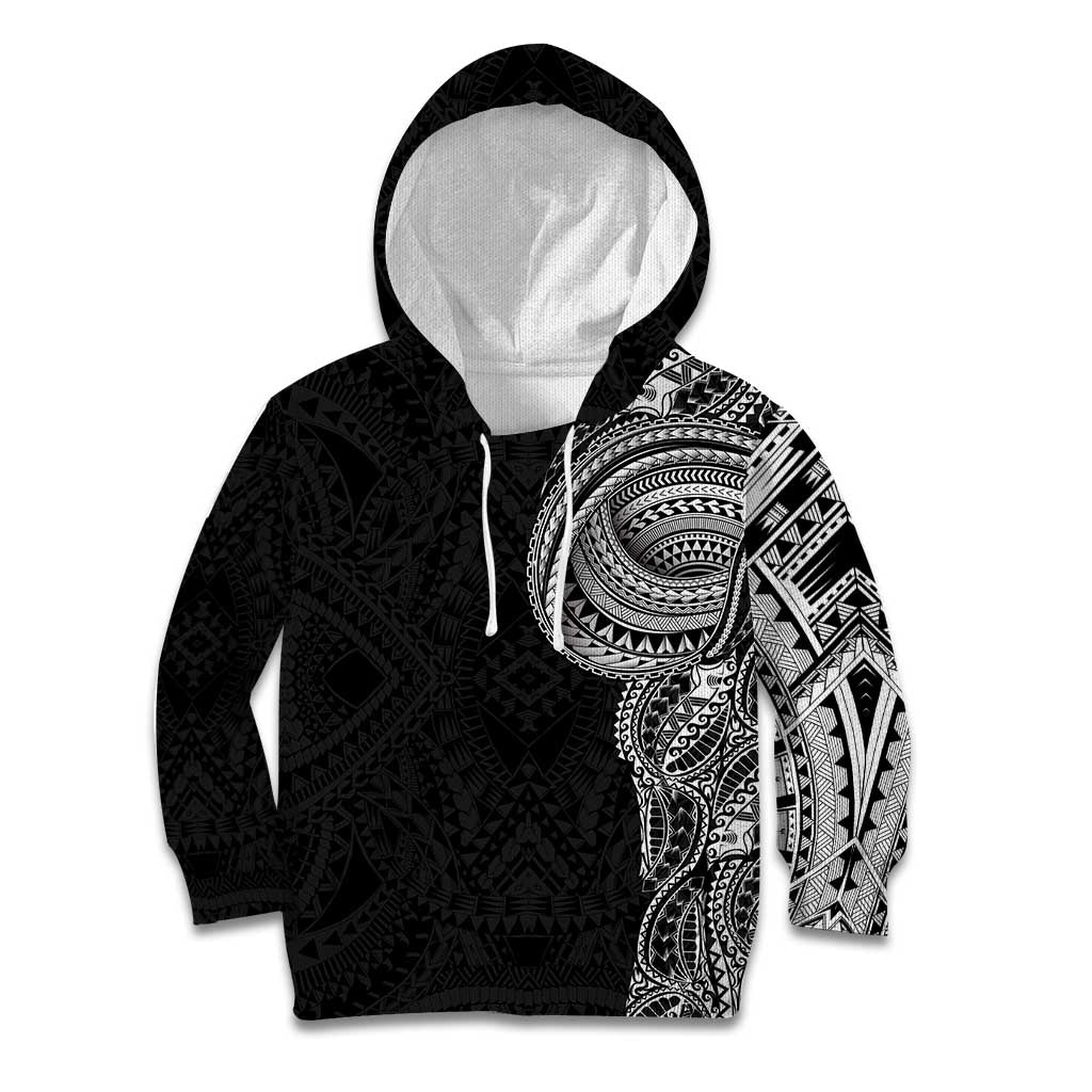 Traditional Polynesian Art Tattoos Kid Hoodie Black Color LT03 Hoodie Black - Polynesian Pride