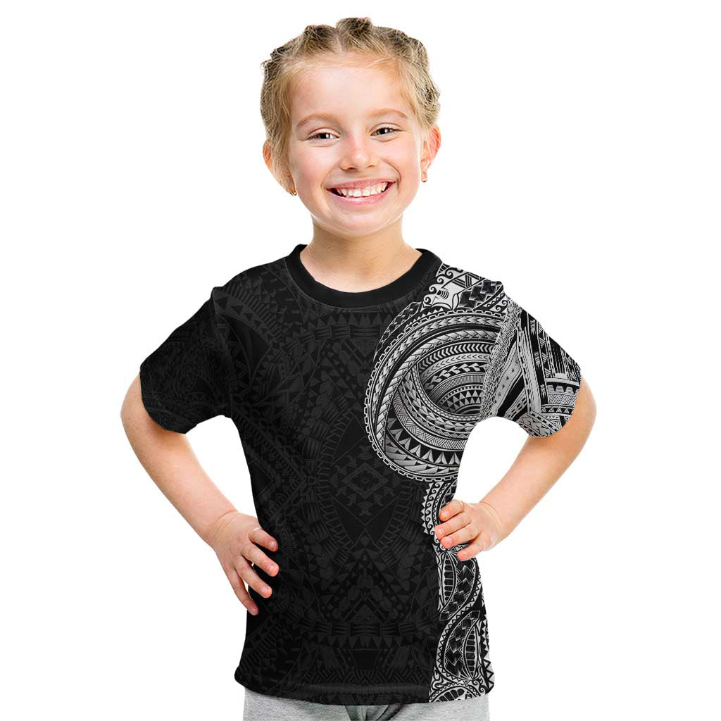Traditional Polynesian Art Tattoos Kid T Shirt Black Color LT03 Black - Polynesian Pride