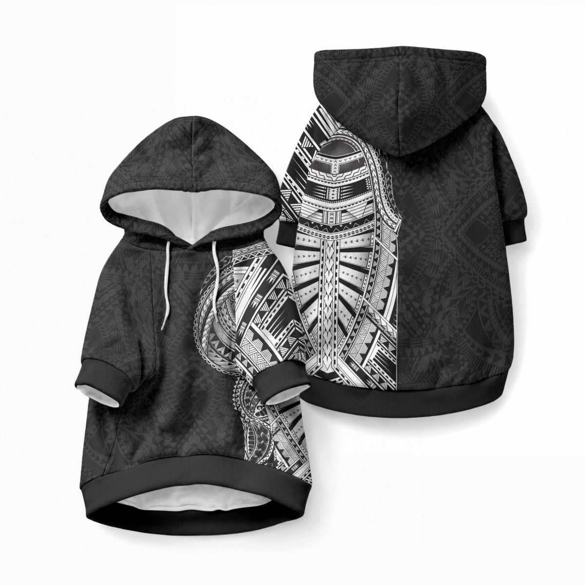 Traditional Polynesian Art Tattoos Pet Hoodie LT03 Pullover Black - Polynesian Pride