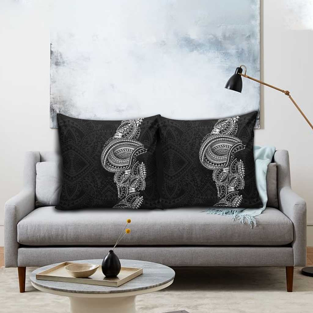 Traditional Polynesian Art Tattoos Pillow Cover Black Color - Polynesian Pride