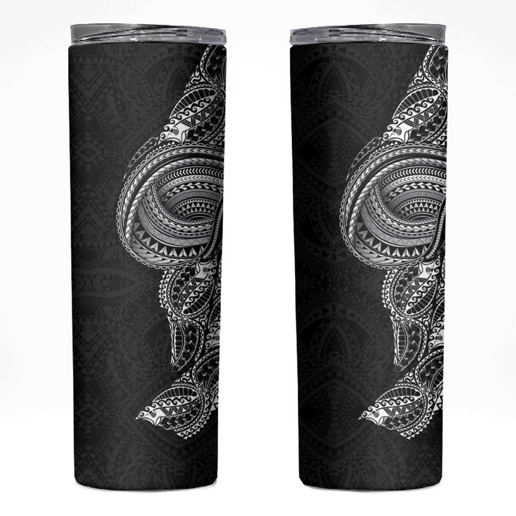 Traditional Polynesian Art Tattoos Skinny Tumbler Black Color LT03 Black - Polynesian Pride