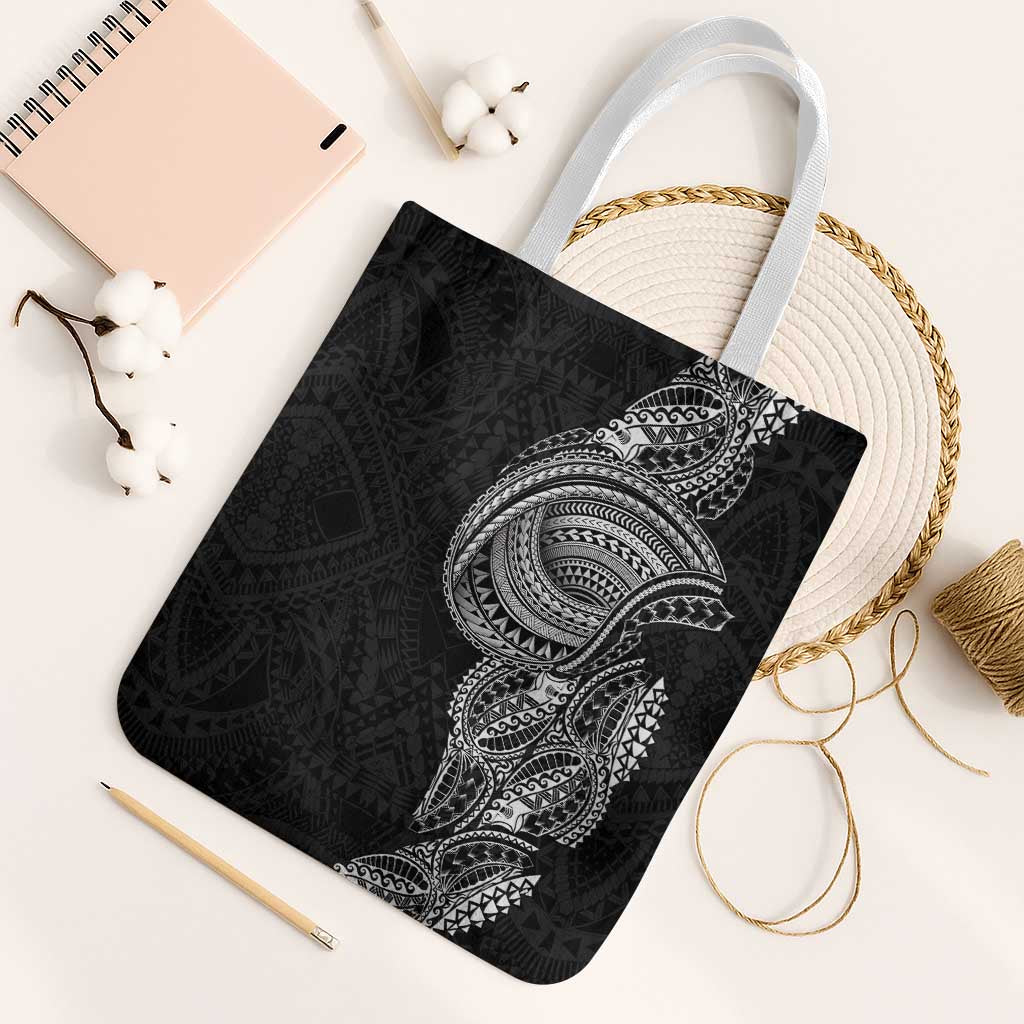 Traditional Polynesian Art Tattoos Tote Bag Black Color - Polynesian Pride