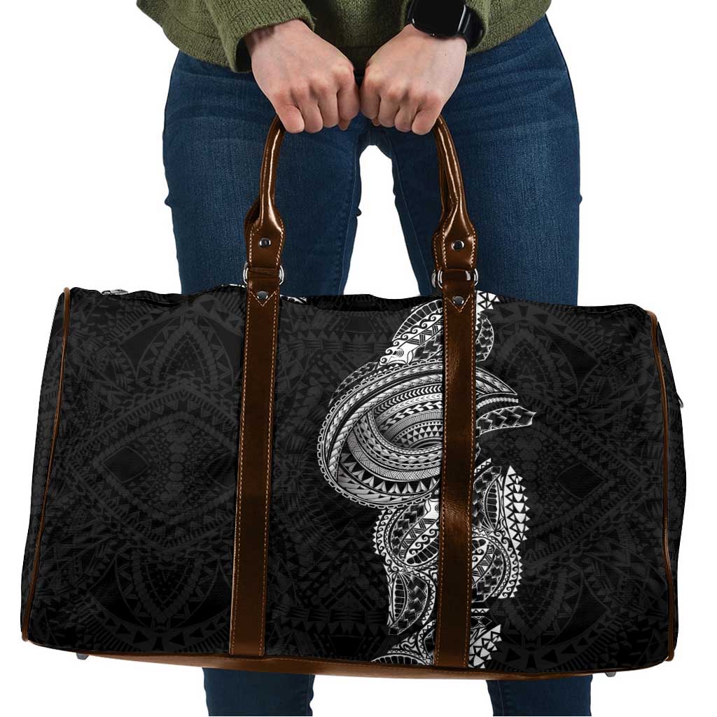Traditional Polynesian Art Tattoos Travel Bag Black Color - Polynesian Pride