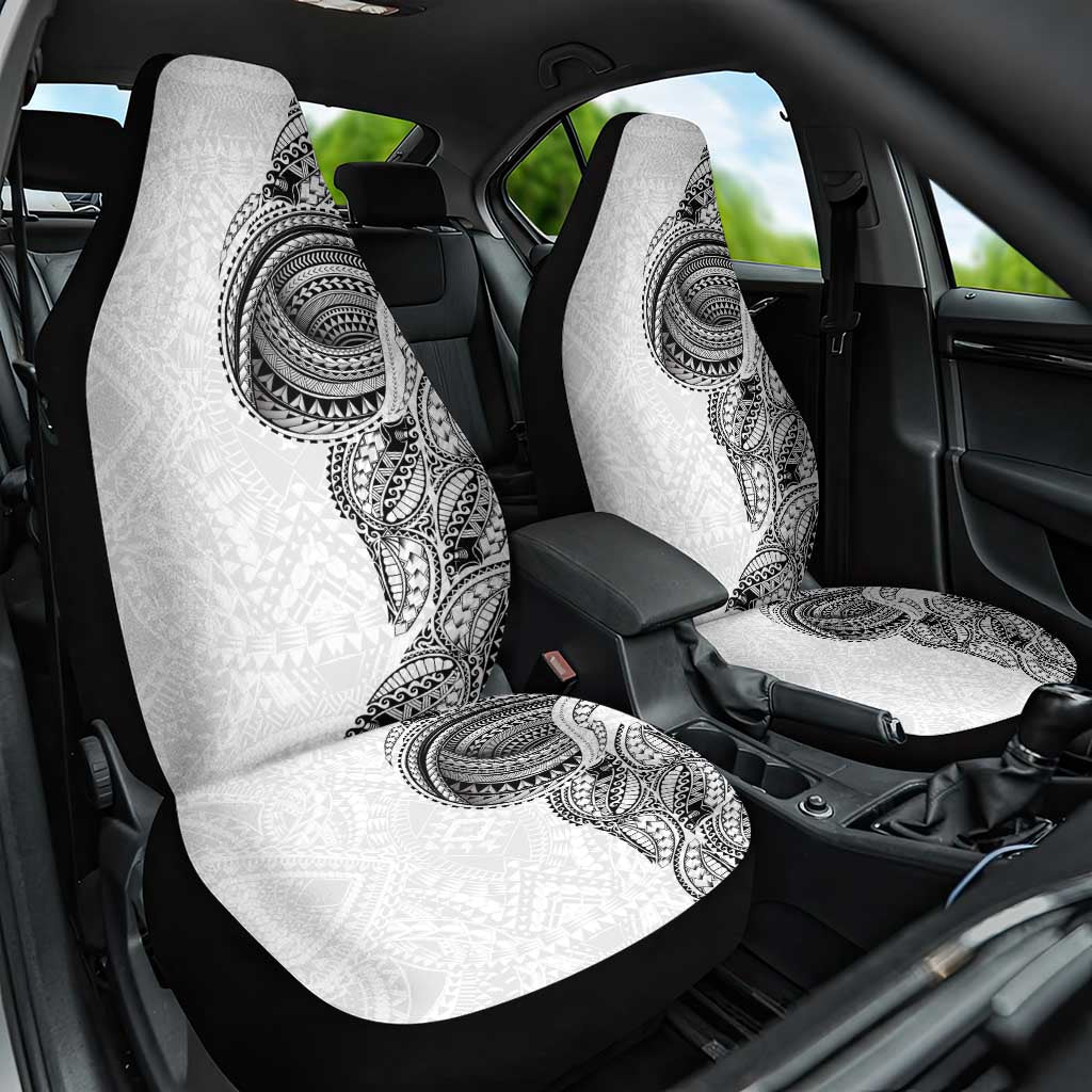 Traditional Polynesian Art Tattoos Car Seat Cover White Color LT03 One Size White - Polynesian Pride