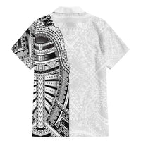 Traditional Polynesian Art Tattoos Family Matching Mermaid Dress and Hawaiian Shirt White Color LT03 - Polynesian Pride