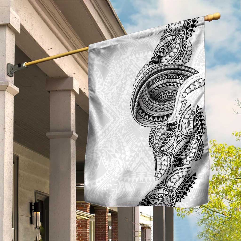 Traditional Polynesian Art Tattoos Garden Flag White Color LT03 House Flag White - Polynesian Pride