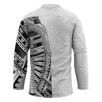 Traditional Polynesian Art Tattoos Hockey Jersey White Color - Polynesian Pride