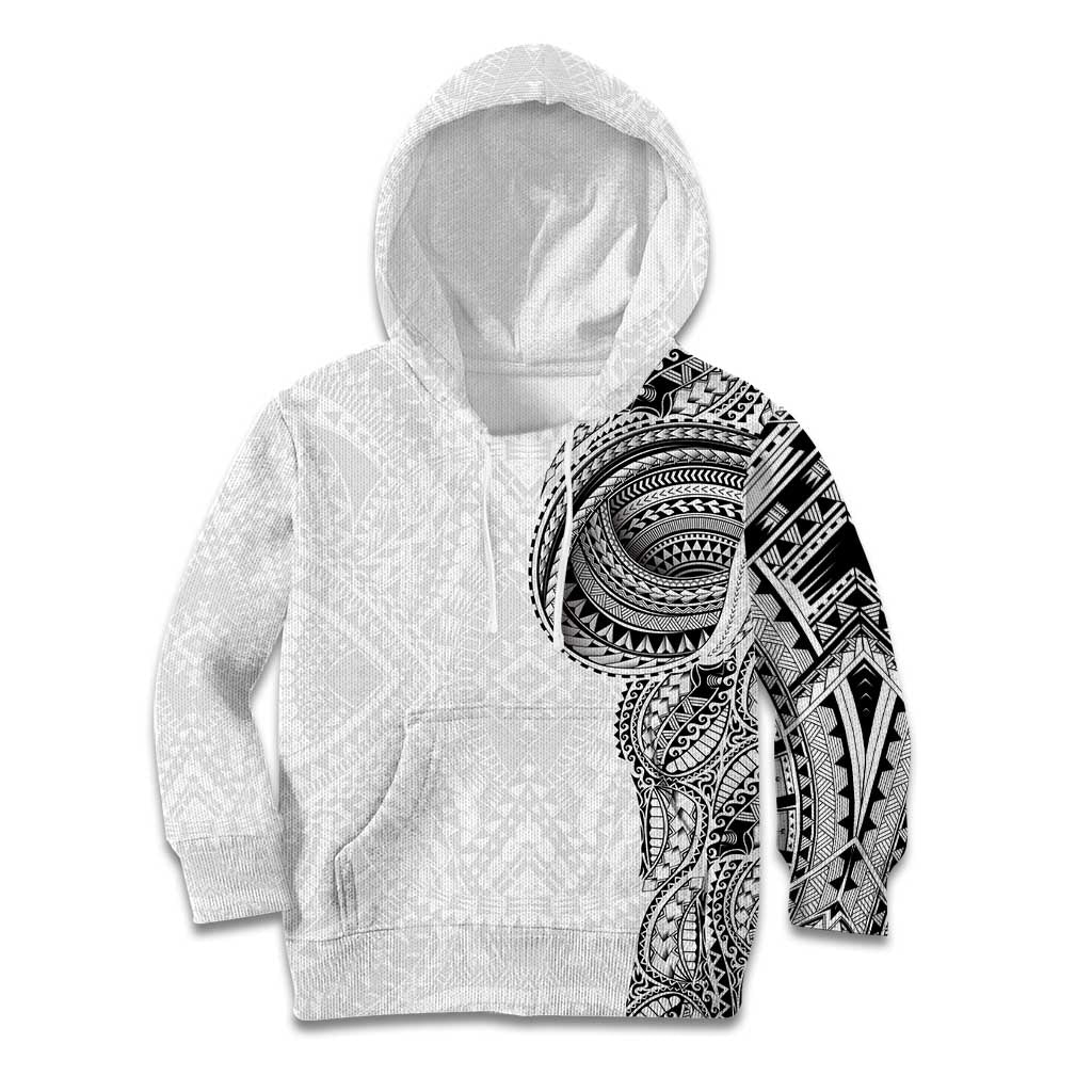 Traditional Polynesian Art Tattoos Kid Hoodie White Color LT03 Hoodie White - Polynesian Pride
