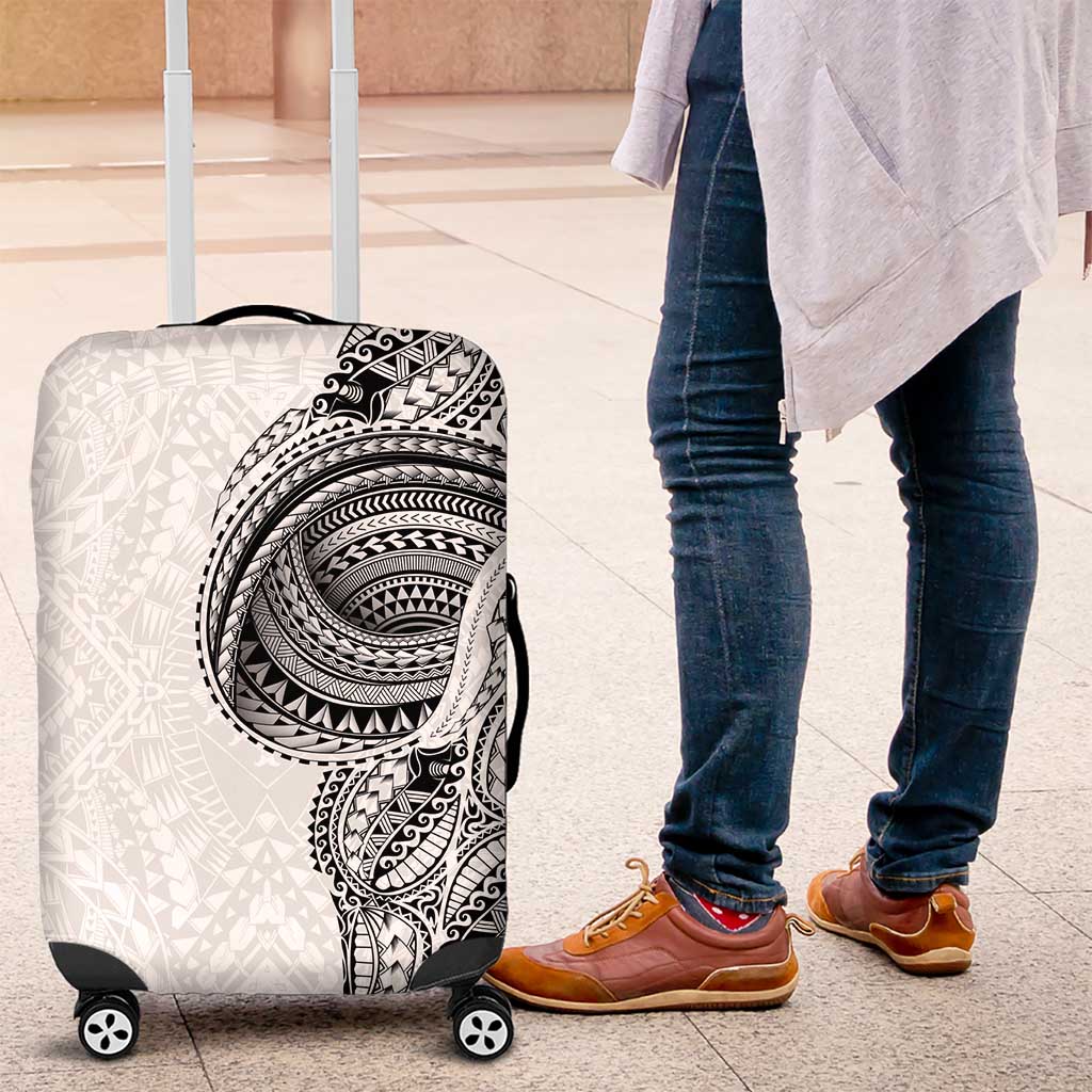 Traditional Polynesian Art Tattoos Luggage Cover White Color LT03 White - Polynesian Pride