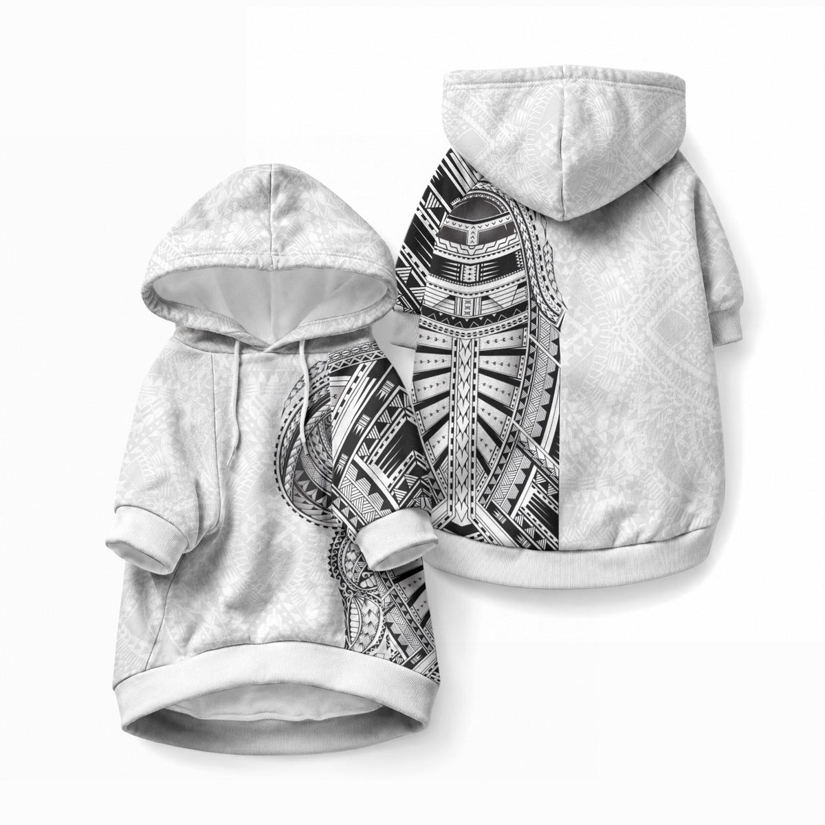 Traditional Polynesian Art Tattoos Pet Hoodie LT03 Pullover White - Polynesian Pride