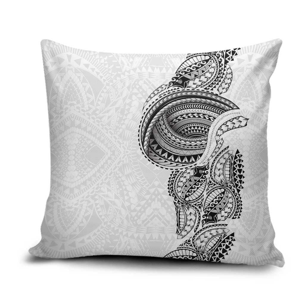 Traditional Polynesian Art Tattoos Pillow Cover White Color LT03 White - Polynesian Pride