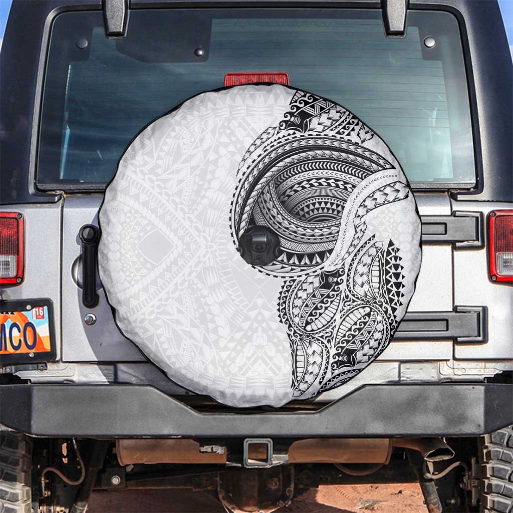 Traditional Polynesian Art Tattoos Spare Tire Cover White Color LT03 White - Polynesian Pride