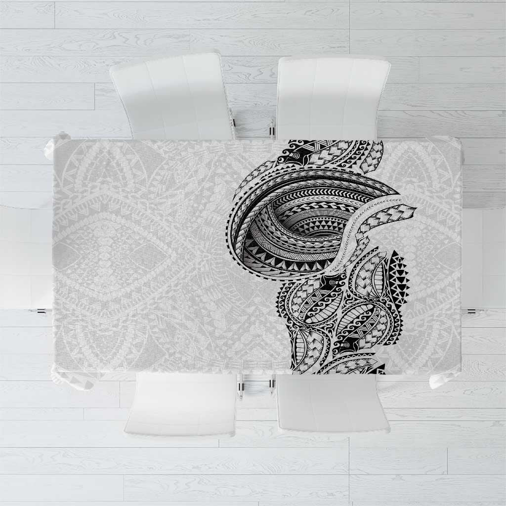 Traditional Polynesian Art Tattoos Tablecloth White Color LT03 White - Polynesian Pride