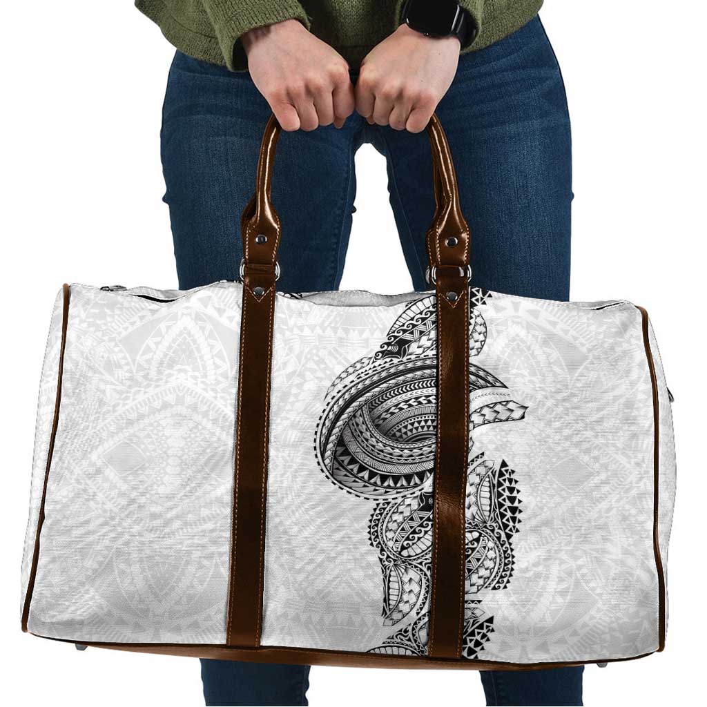 Traditional Polynesian Art Tattoos Travel Bag White Color - Polynesian Pride