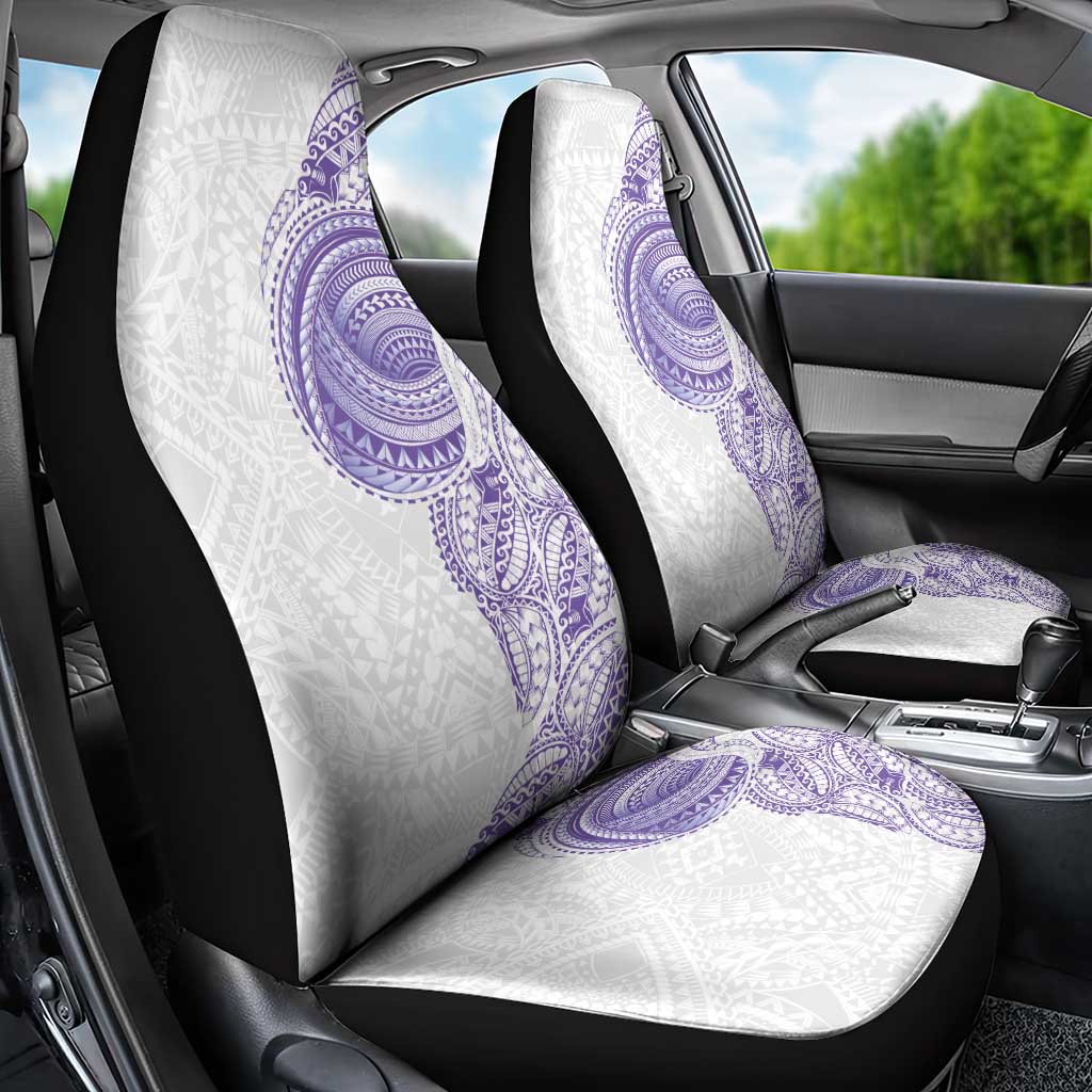 Traditional Polynesian Art Tattoos Car Seat Cover Purple Color LT03 - Polynesian Pride