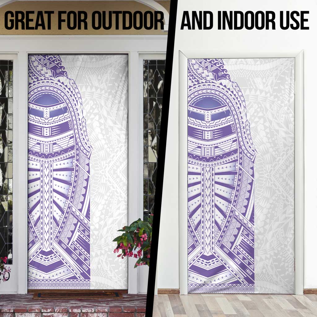 Traditional Polynesian Art Tattoos Door Cover Purple Color - Polynesian Pride