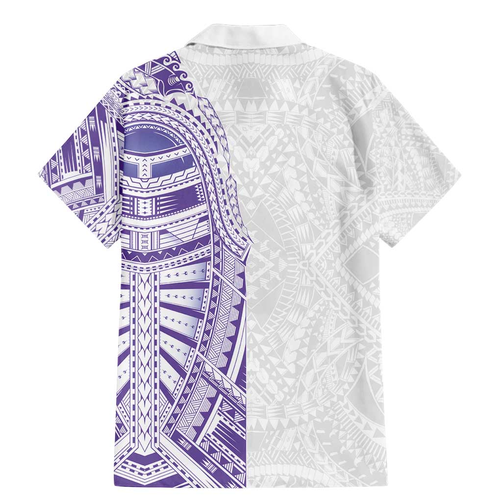 Traditional Polynesian Art Tattoos Family Matching Mermaid Dress and Hawaiian Shirt Purple Color LT03 - Polynesian Pride