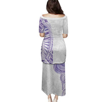 Traditional Polynesian Art Tattoos Family Matching Puletasi and Hawaiian Shirt Purple Color LT03 - Polynesian Pride