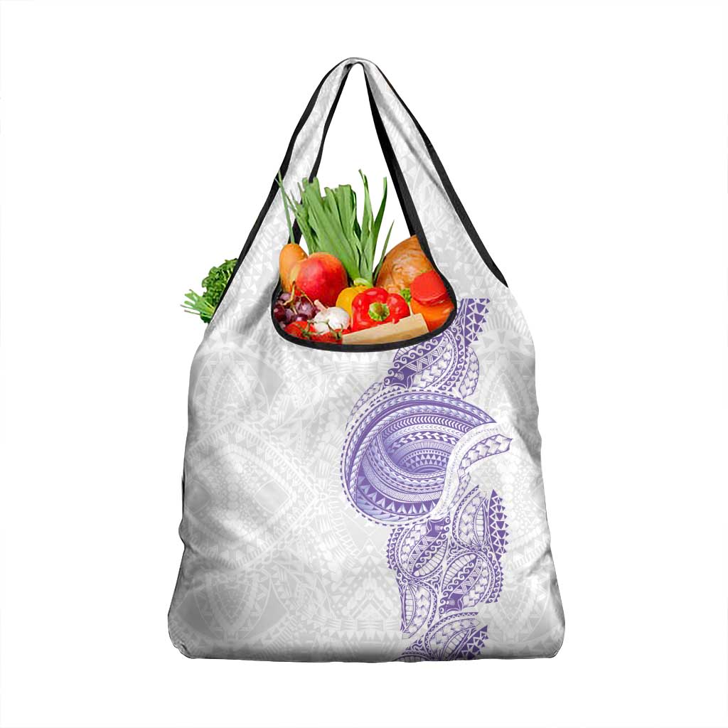 Traditional Polynesian Art Tattoos Grocery Bag Purple Color LT03 1-pack One Size Purple - Polynesian Pride