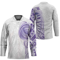 Traditional Polynesian Art Tattoos Hockey Jersey Purple Color - Polynesian Pride