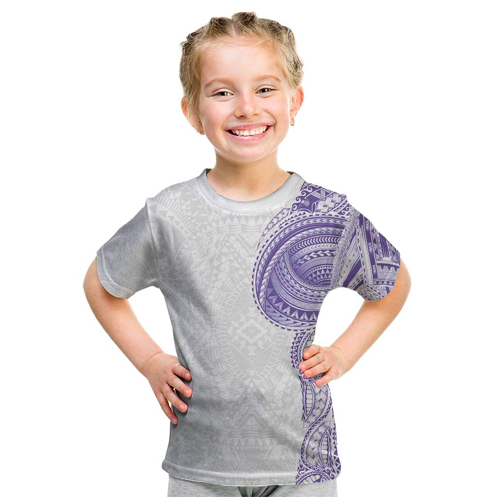 Traditional Polynesian Art Tattoos Kid T Shirt Purple Color LT03 Purple - Polynesian Pride