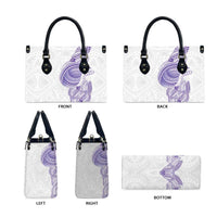 Traditional Polynesian Art Tattoos Leather Bag Purple Color - Polynesian Pride