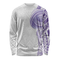 Traditional Polynesian Art Tattoos Long Sleeve Shirt Purple Color - Polynesian Pride