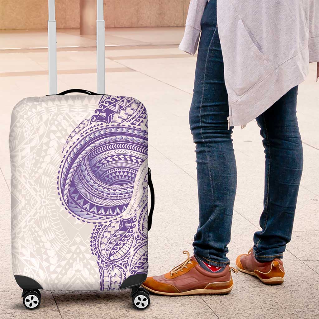 Traditional Polynesian Art Tattoos Luggage Cover Purple Color LT03 Purple - Polynesian Pride