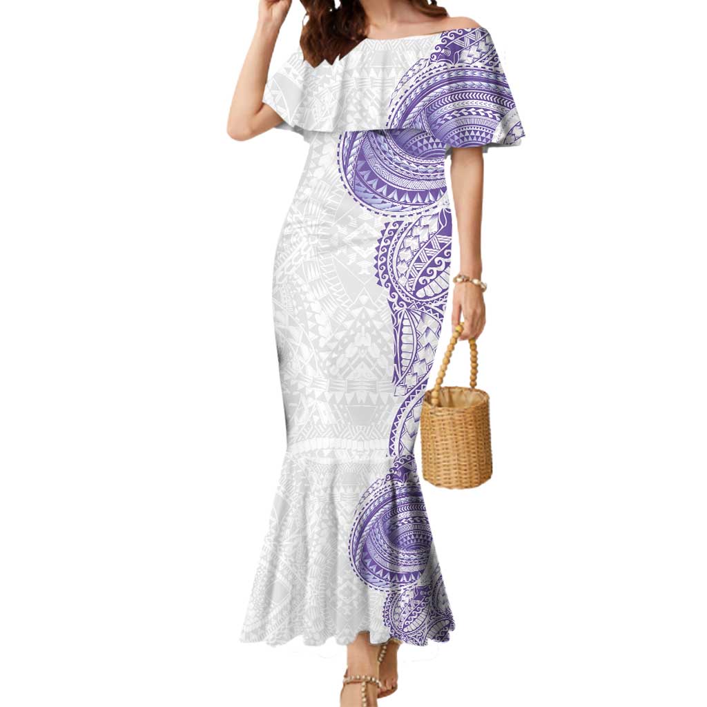 Traditional Polynesian Art Tattoos Mermaid Dress Purple Color LT03 Women Purple - Polynesian Pride