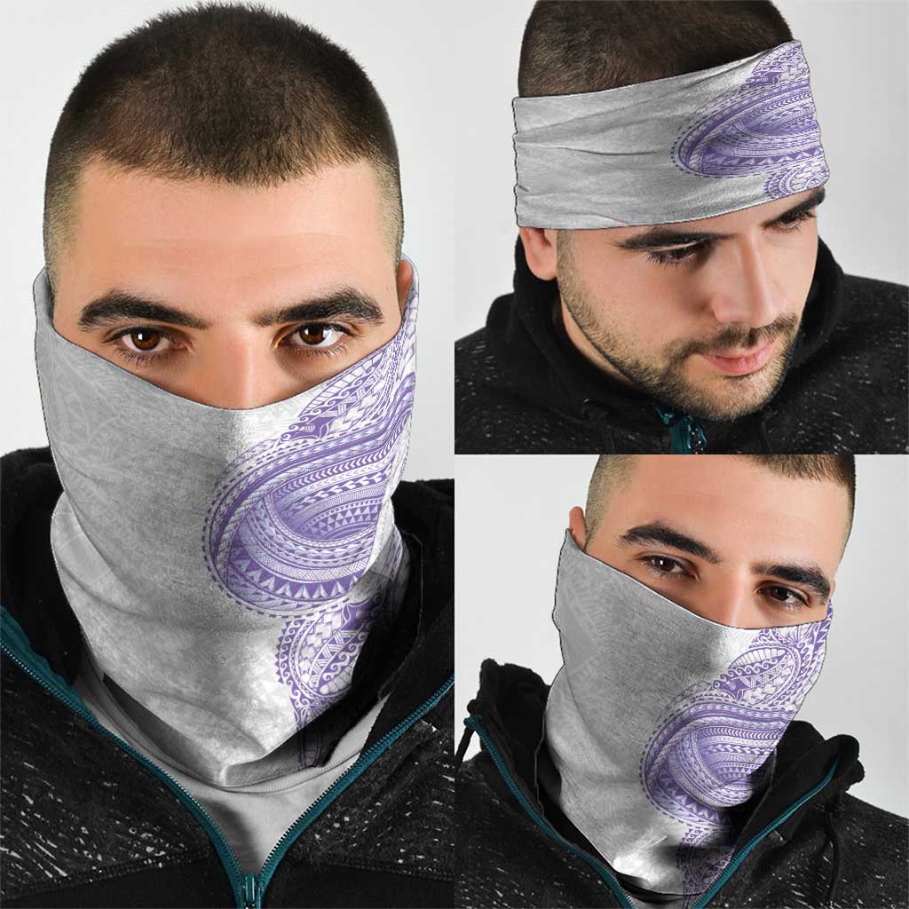 Traditional Polynesian Art Tattoos Neck Gaiter Purple Color LT03 - Polynesian Pride